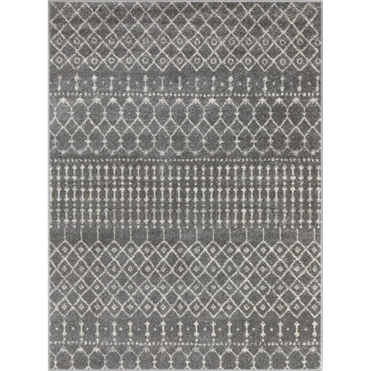 Mystic Colette Moroccan Trellis Grey Area Rug