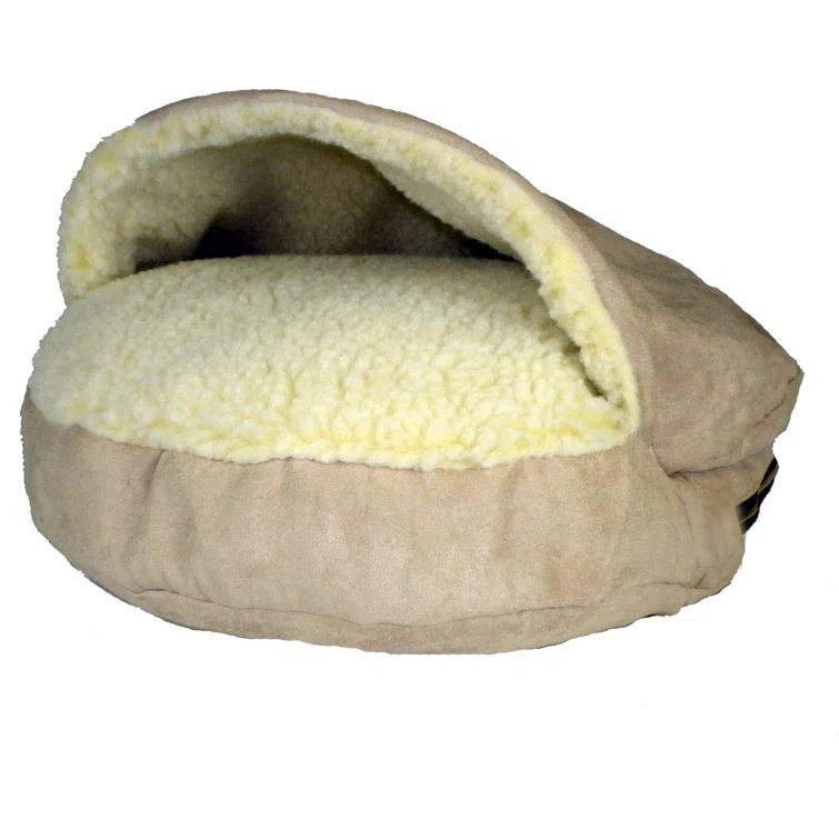 Snoozer Cozy Cave Luxury Hooded Microsuede Pet Bed