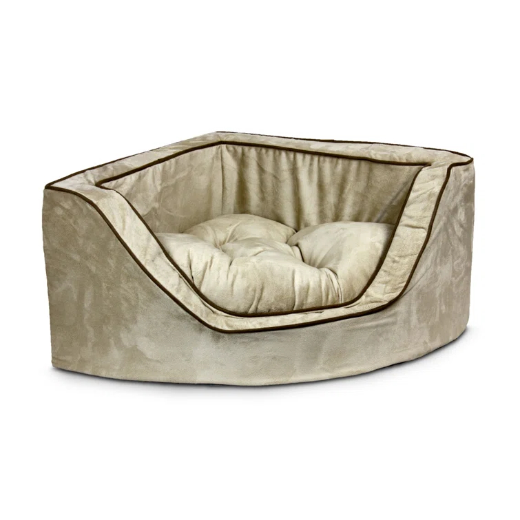 Snoozer Corner Microsuede Bolster Dog Bed
