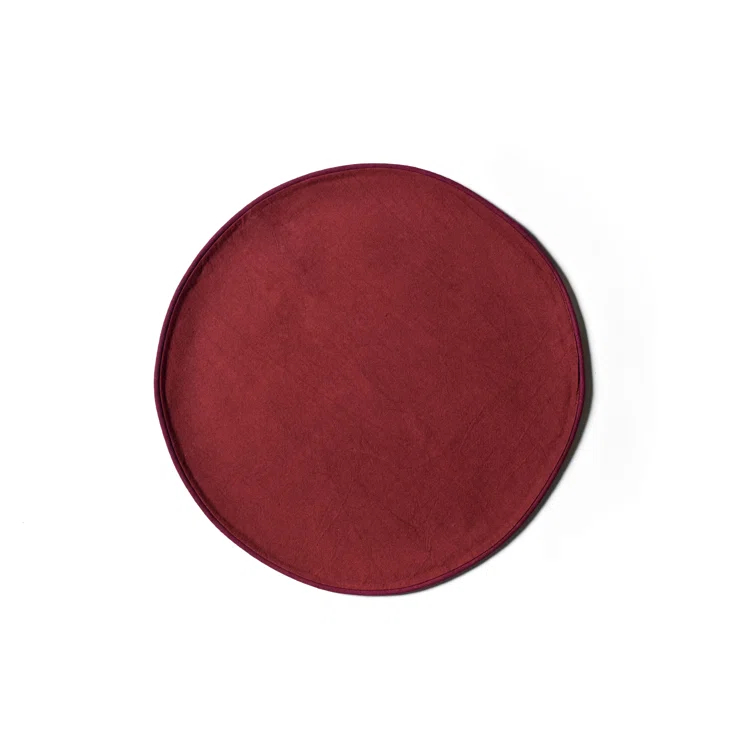 Blush And Pine Color Block Round Placemat Set Of 4