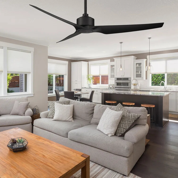 60" Stella 3 - Blade Outdoor/Indoor Smart Ceiling Fan with Remote Control Included, Works With Google Assistant, Amazon Alexa, Samsung Smart Things