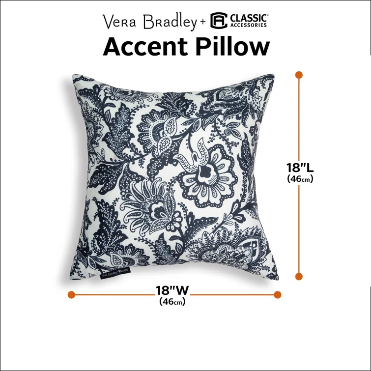 Vera Bradley Island Outdoor Square Pillow Cover & Insert