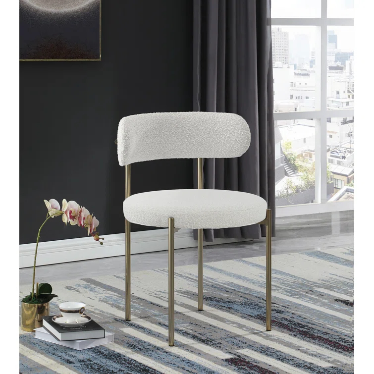 Sherwood Solid Back Boucle Side Chair