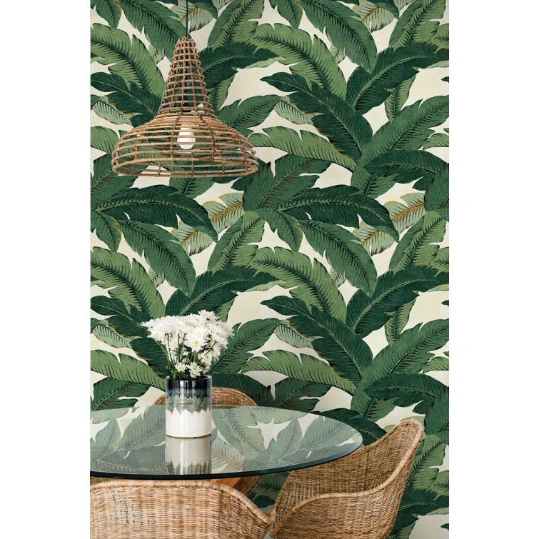Tommy Bahama Swaying Palms 18' L x 20.5" W Peel & Stick Wallpaper Roll