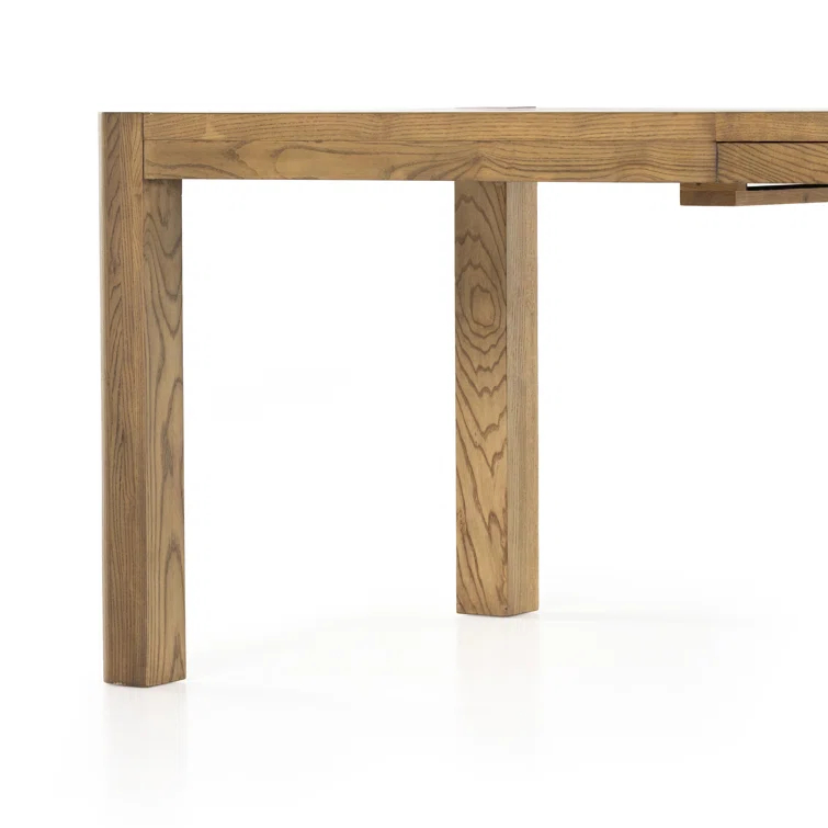 Dune Ash Extendable Rectangular Dining Table with Solid Wood Legs
