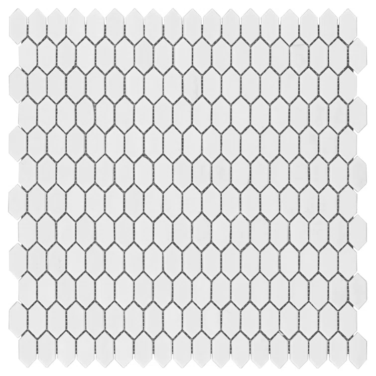 Whisper 11.61" x 11.73" Polished Mini Picket Glass Mosaic Wall Tile (0.94 Sq. Ft. / each)