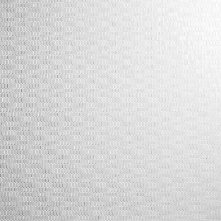 Whisper 11.61" x 11.73" Polished Mini Picket Glass Mosaic Wall Tile (0.94 Sq. Ft. / each)