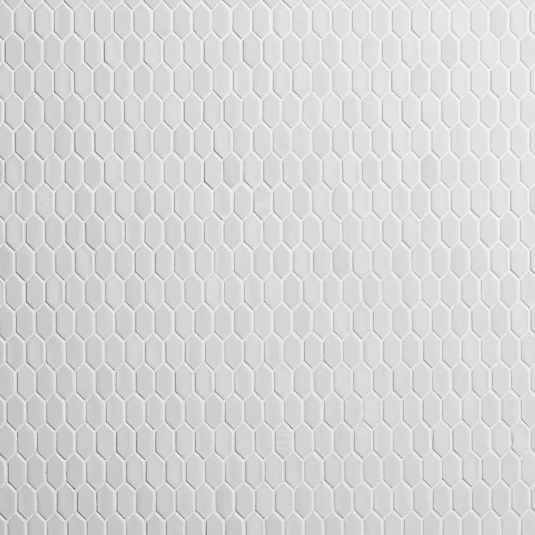 Whisper 11.61" x 11.73" Polished Mini Picket Glass Mosaic Wall Tile (0.94 Sq. Ft. / each)