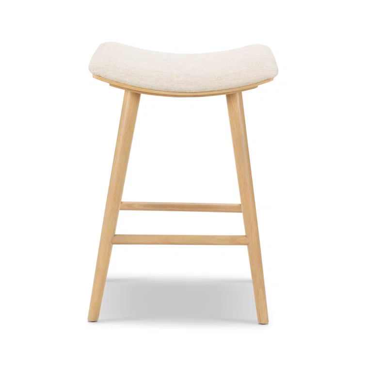 Oak Wood Saddle Bar & Counter Stools