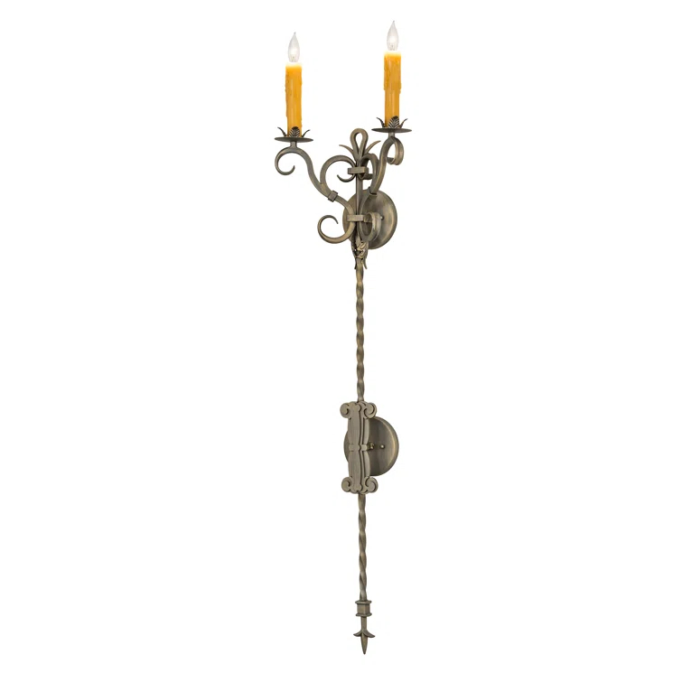 Meyda Lighting Palmira Steel Candle Wall Light