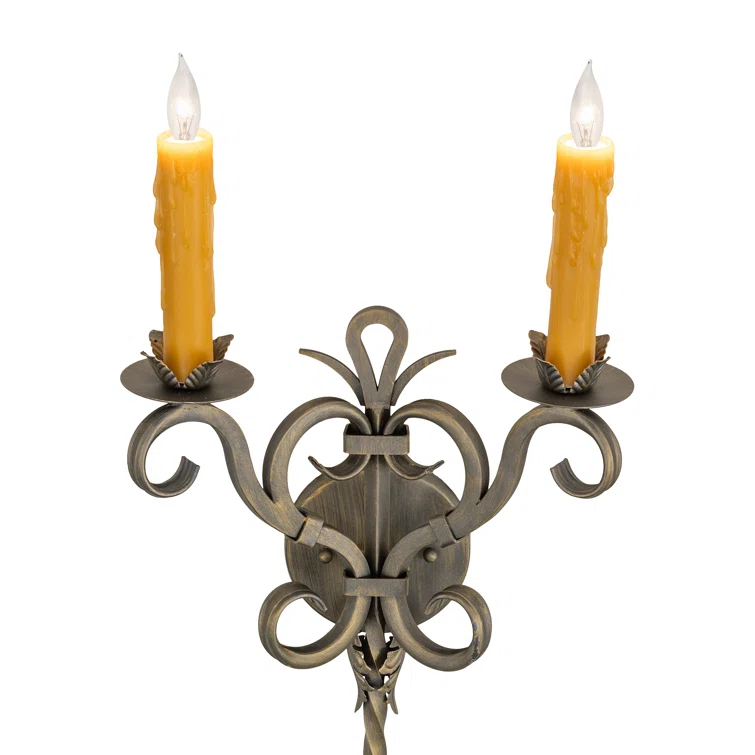 Meyda Lighting Palmira Steel Candle Wall Light
