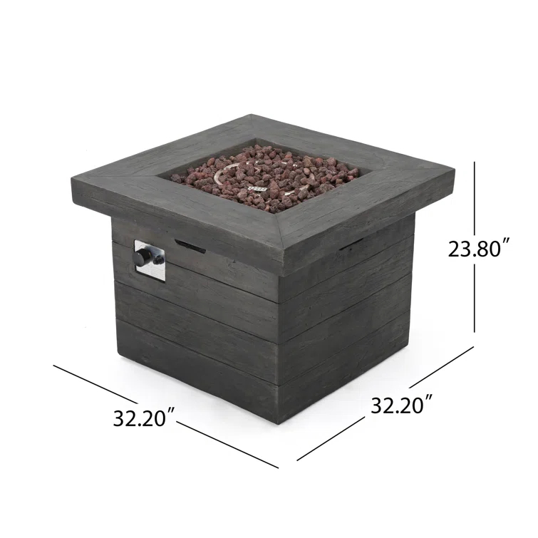 Rosia Square Fire Pit Table
