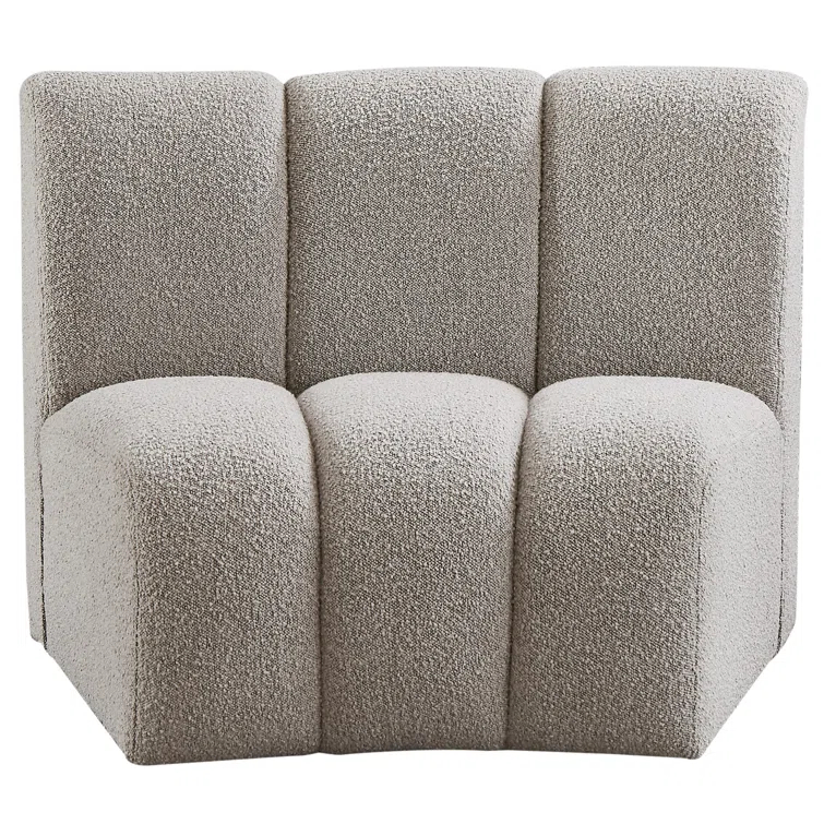 Everly Quinn Izen 43" W Boucle Fabric Modular Chair