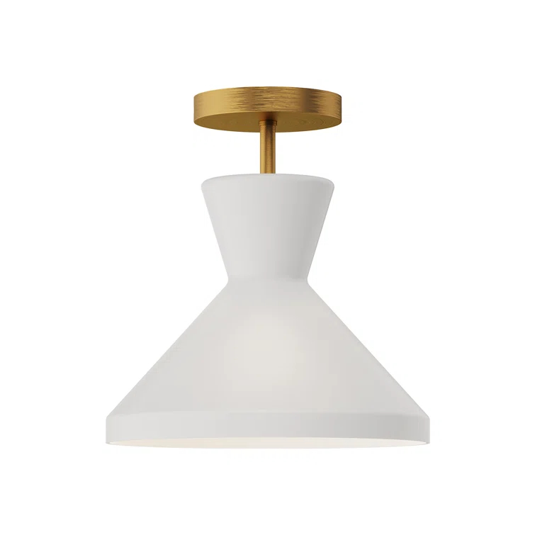 Davana Single Light Glass Semi Flush Mount