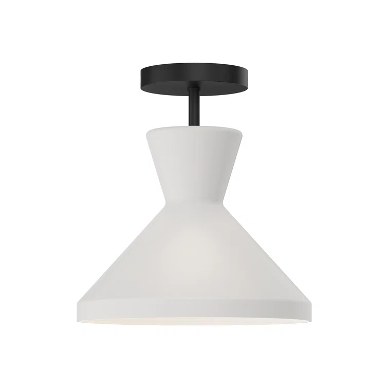 Davana Single Light Glass Semi Flush Mount