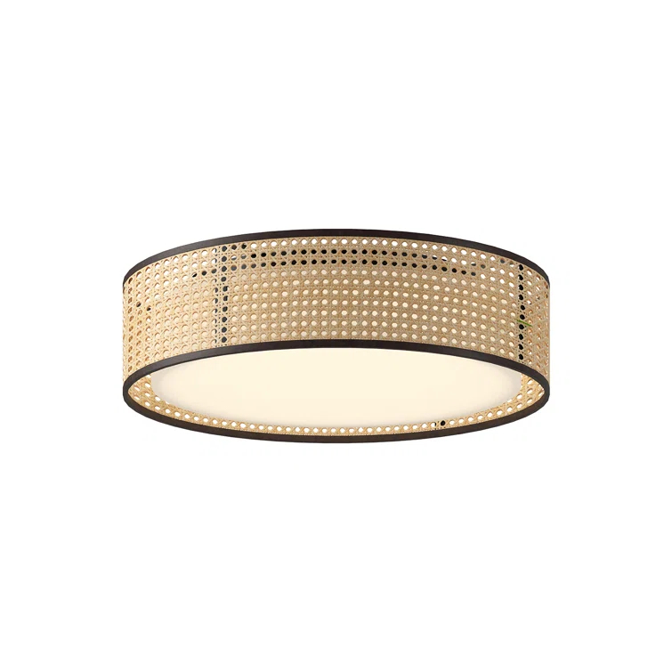 Lyla Rattan LED Flush Mount