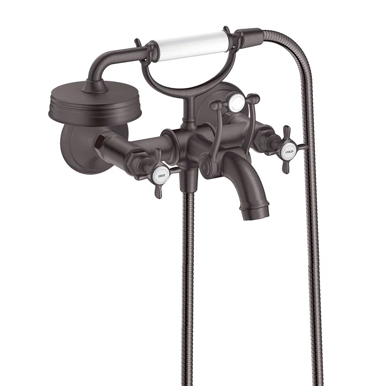 Montreux 2 Handle Bathroom Clawfoot Tub Faucet with Diverter