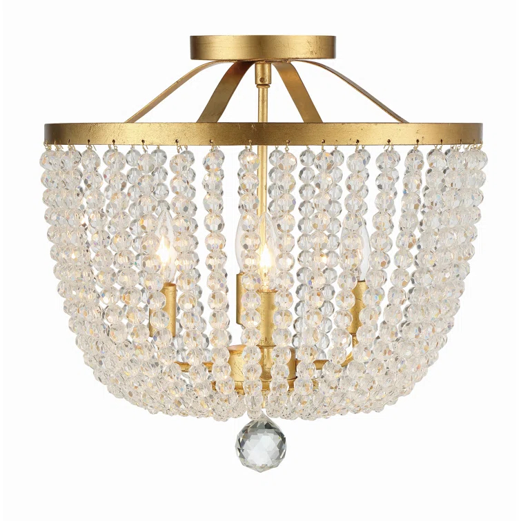 Conway 4 Light Wood Dimmable Empire Chandelier