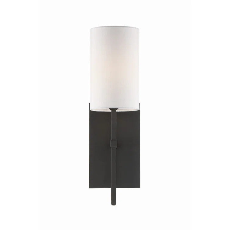 VER-241-BF-Crystorama Lighting-Veronica - One Light Wall Sconce-Black Forged Finish