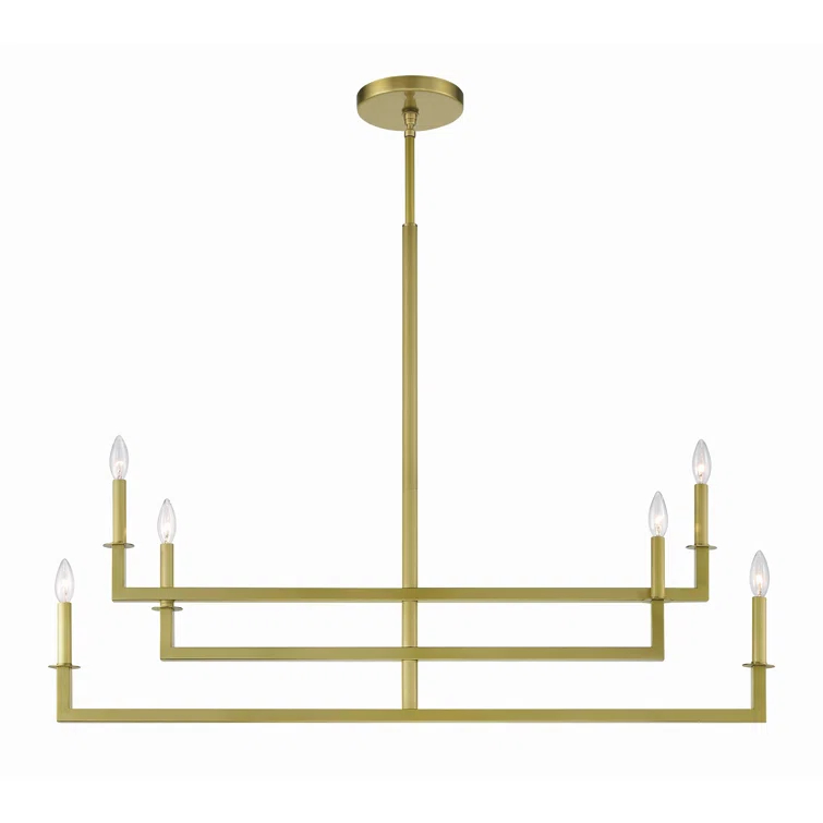 Dante 6 - Light Dimmable Square / Rectangle Chandelier