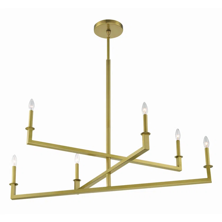 Dante 6 - Light Dimmable Square / Rectangle Chandelier