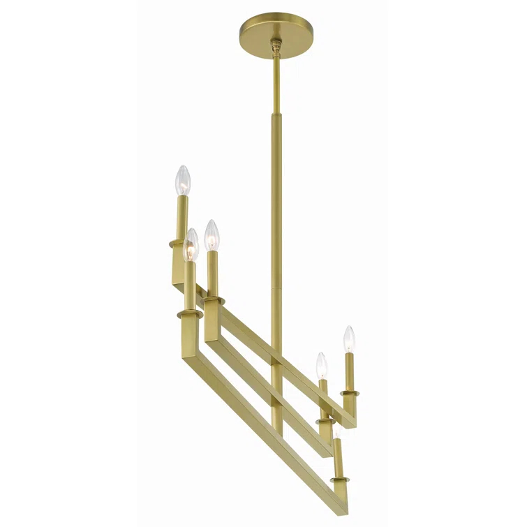 Dante 6 - Light Dimmable Square / Rectangle Chandelier
