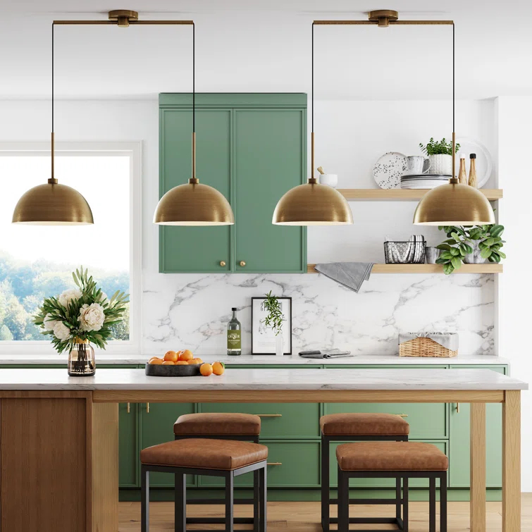 Corbo 2 - Light Kitchen Island Dome Pendant 2-Pack Kitchen Island Drum Pendant Light