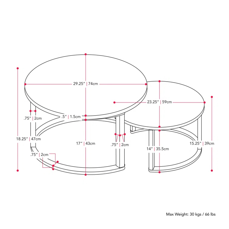 Allenhurst Nesting Coffee Table