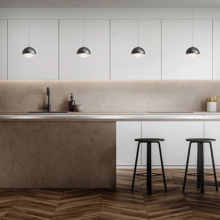1 - Light Black LED Single Pendant
