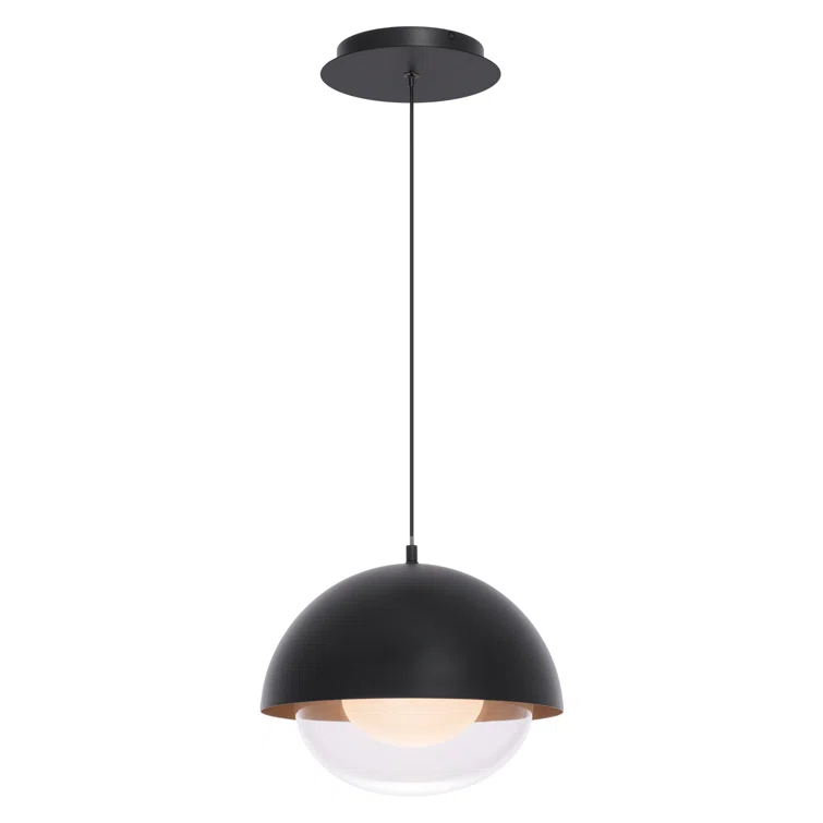 1 - Light Black LED Single Pendant
