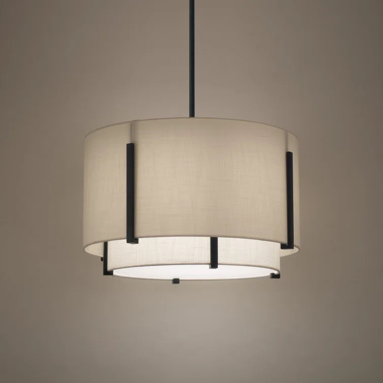 Strum 1 - Light Black LED Drum Pendant