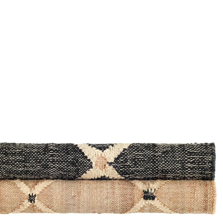 Kali Black Handwoven Jute Rug