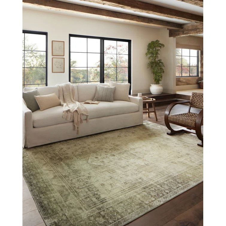 Banks IV Rug by Magnolia Home by Joanna Gaines x Loloi - Natural and Granite / 2'3" x 3'9"