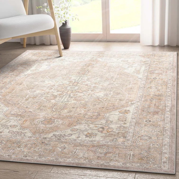 Kehr Antigua Vintage Persian Oriental Beige Flat-Weave Rug
