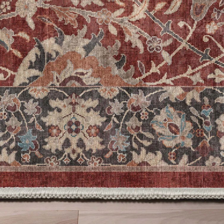 Asha Oriental Persian Flat-Weave Red Rug