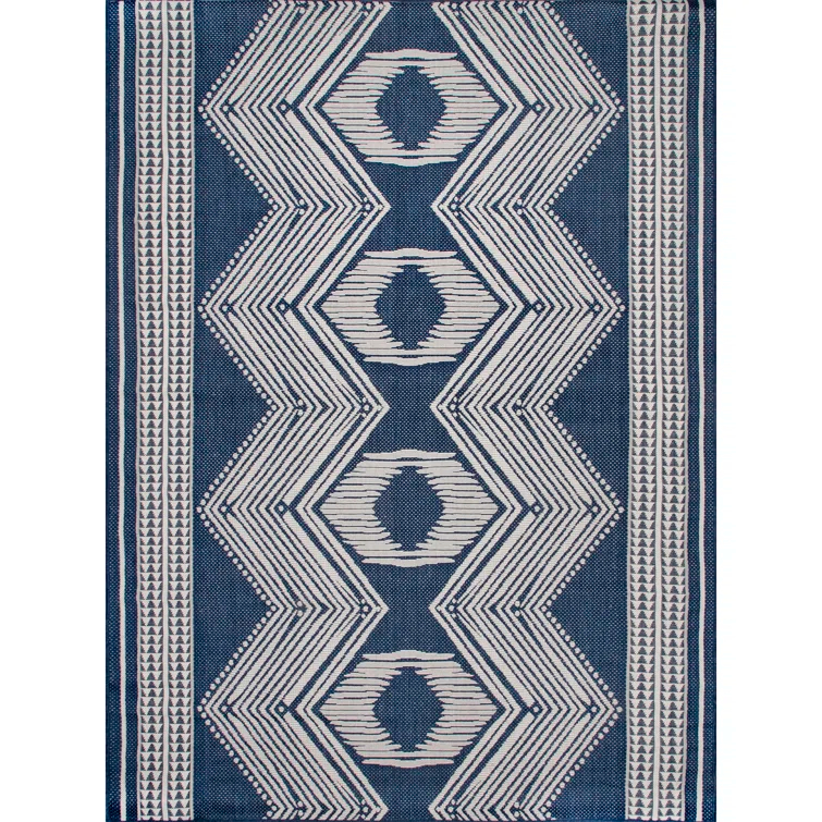 Alvina Blue Indoor/Outdoor Area Rug