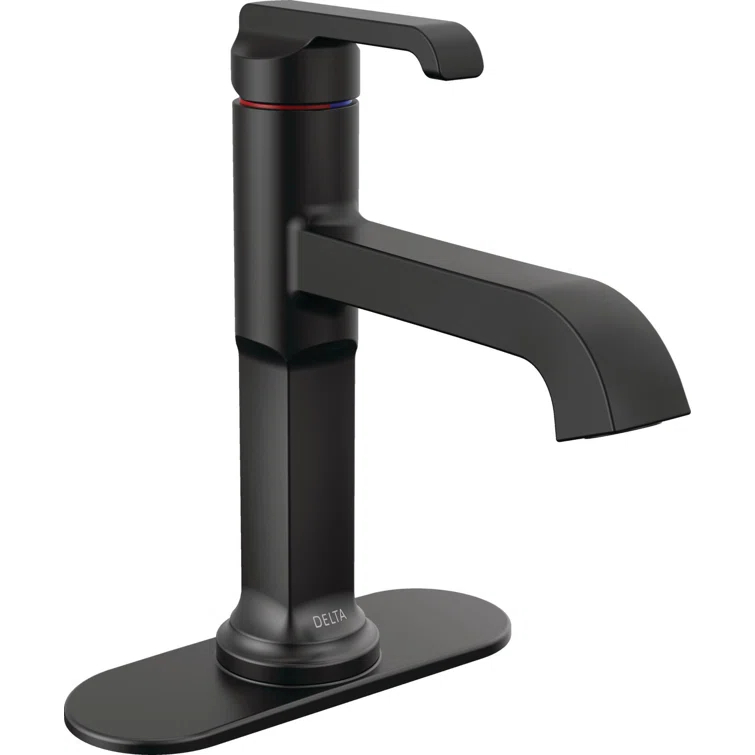 Tetra Single Hole Bathroom Faucet, Single Handle Bathroom Sink Faucet with Drain Assembly