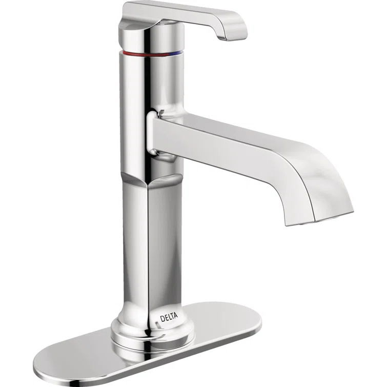 Tetra Single Hole Bathroom Faucet, Single Handle Bathroom Sink Faucet with Drain Assembly