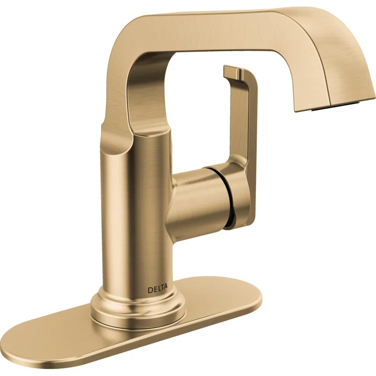 Tetra Single Hole Bathroom Faucet, Single Handle Bathroom Sink Faucet with Drain Assembly