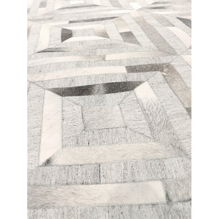Cowhide Geometric Rug