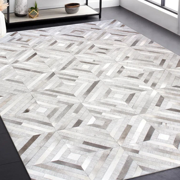 Cowhide Geometric Rug