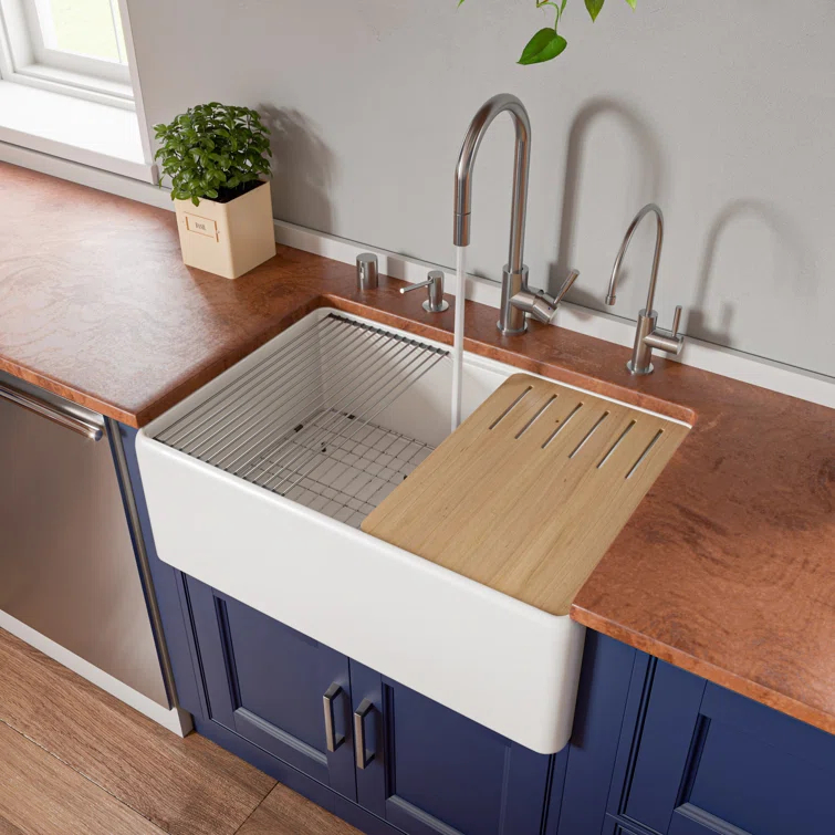 30'' L Single Bowl Fireclay Kitchen Sink