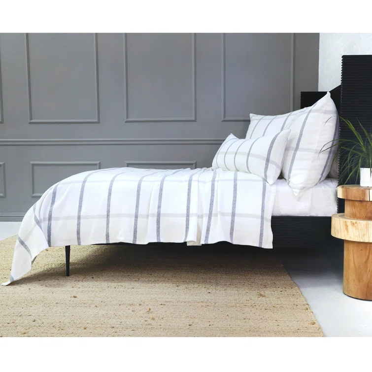King White Cotton Machine Washable Blanket