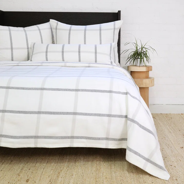 King White Cotton Machine Washable Blanket