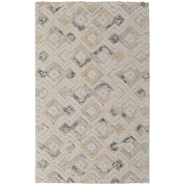 Nomadic Blue Diamond 8' x 10' Hand Tufted Wool Area Rug