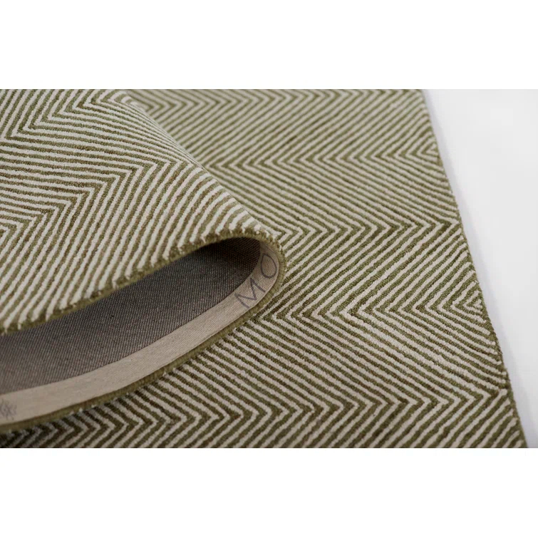 Momeni Charles Zig Zag Area Rug, 9' X 12', Green