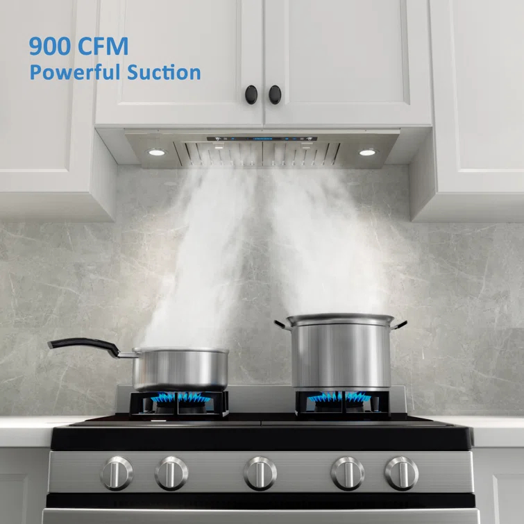 36'' VIKIO 900 Cubic Feet Per Minute Ducted Insert Range Hood with Baffle Filter and Light Included