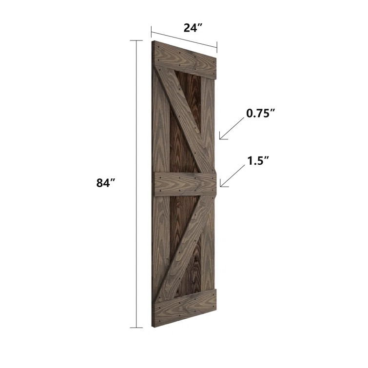 Coast Sequoia 84"H Embossing Bi-Fold Barn Door With Sliding Hardware Kit