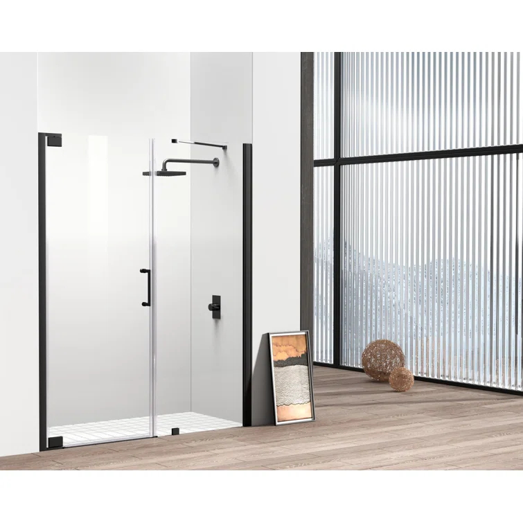 58.5" W x 72" H Pivot Frameless Shower Door