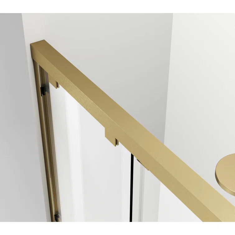54.33" - 60" W x 60" H Double Sliding Semi-Frameless Tub Door